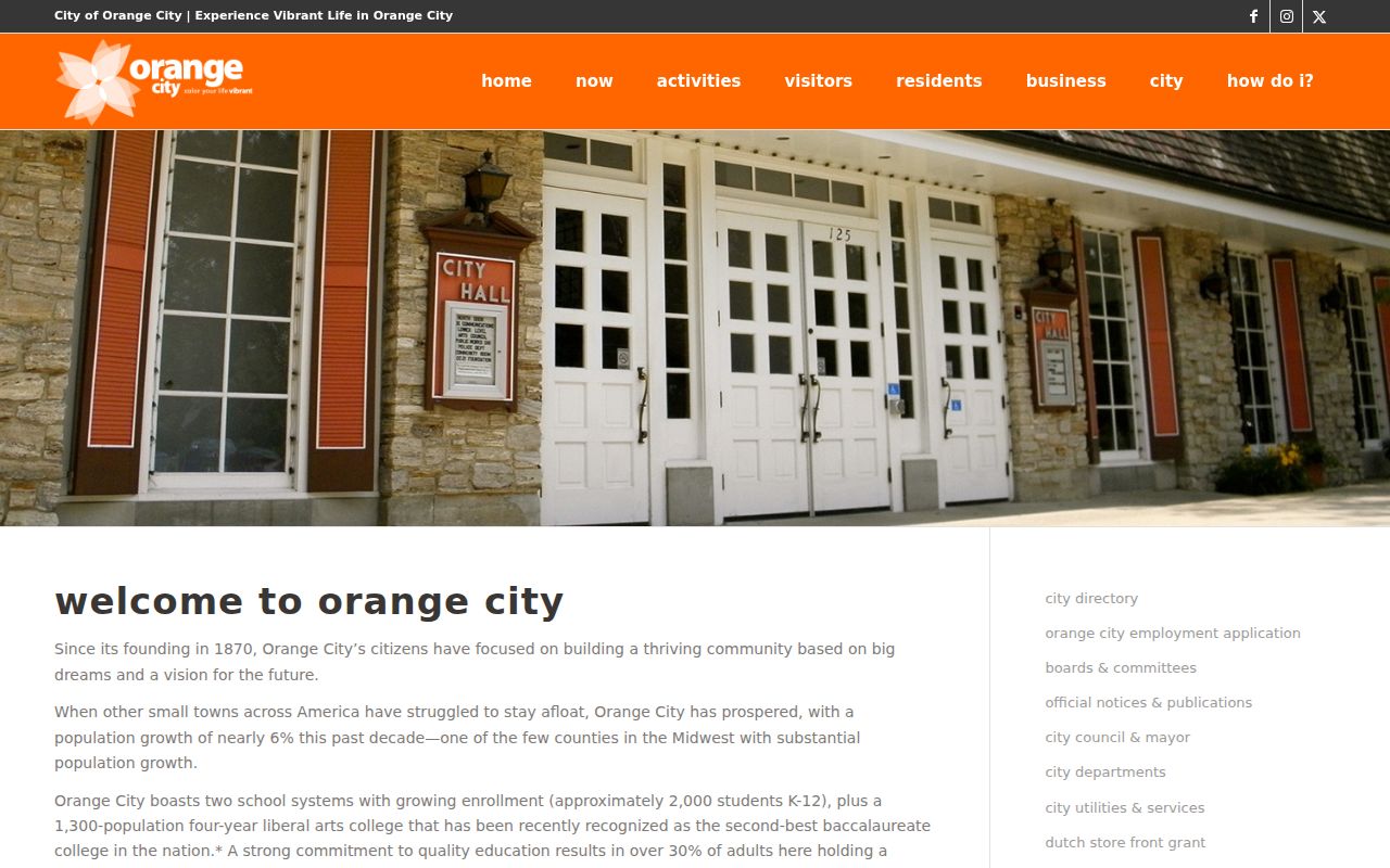 Orange City record check government source page