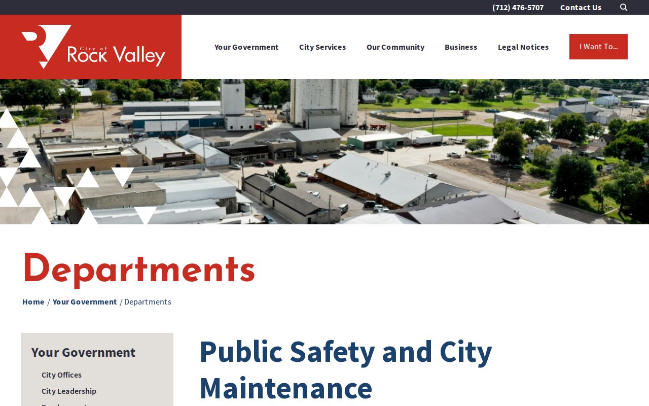 Rock Valley record check city departments source